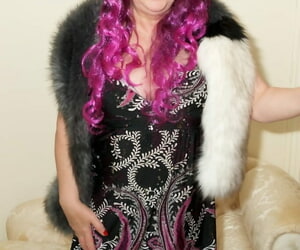 Purple haired hot granny..